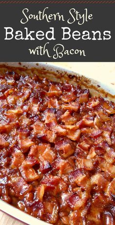 southern style baked beans with bacon