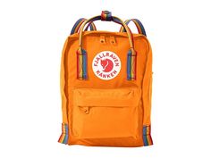 Fjallraven Kanken Rainbow Mini - Backpack Bags : Burnt Orange/Rainbow Pattern : Jump into the parade or hang out on the sidelines with this casually cool Fjällräven Kånken Rainbow Mini backpack. Durable, lightweight, and showerproof Vinylon F fabrication to keep your stuff dry. Small main compartment to hold all your daily essentials. Inner slip pocket with removable seat pad. Front zip pocket for additional storage. Side slip pocket for water bottle. Dual top handles with snap closure for totin Kanken Bag, Supreme Backpack, Orange Rainbow, Fjällräven Kånken, Rainbow Pattern, Kanken Backpack, Fjallraven Kanken, Fjallraven Kanken Backpack, Mini Backpack