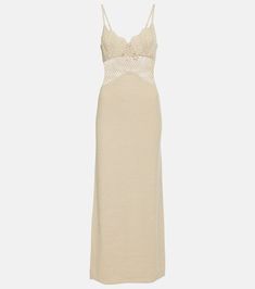 Knitted cotton-blend maxi dress in beige - Staud | Mytheresa Beige Long Dresses, Dress Png, Knit Cotton, Long Dress, Cotton Blend, Maxi Dress