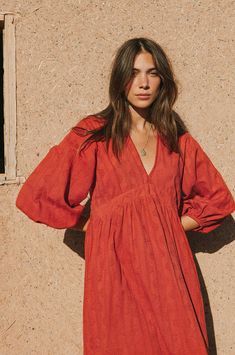 ALMA Midi Dress - warm red cotton Warm Dresses, Warm Red, Cotton Midi Dress, Cotton Skirt, Your Soul, Slow Fashion, Cotton Dresses, Capsule Wardrobe, Sustainable Fashion