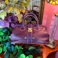 14” At The Widest Across. 8” High. 5.5” Depth. Genuine Lv In Deep Plum Color. Hardware Has No Noticeable Marks. Inside Is Completely Clean And No Marks, Stains, Or Rips. Leather Looks As If Never Used. No Marks No Fading. Pristine Condition. Only Serious Offers Please. Luxury Purple Satchel With Gold-tone Hardware, Luxury Purple Satchel, Deep Plum Color, Leather Looks, Bags Louis Vuitton, Deep Plum, Plum Color, Louis Vuitton Bags, Louis Vuitton Bag