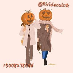 two people dressed up as pumpkins and one is holding a handbag while the other holds a purse