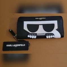 New With Tags Karl Lagerfeld Face Wallet. Outside Pocket With Interior Coin Zipper And Credit Card Holders. Retail $118. Smoke And Pet Free Home. Please Check Out My Other Items For Sale. Designer Black Wallet With Zipper Closure, Designer Black Wallets With Zipper Closure, Trendy Black Leather Wallet, Trendy Black Rfid-blocking Wallet, Trendy Black Wallet With Rfid Blocking, Credit Card Holders, Karl Lagerfeld Paris, Credit Card Holder, Card Holders