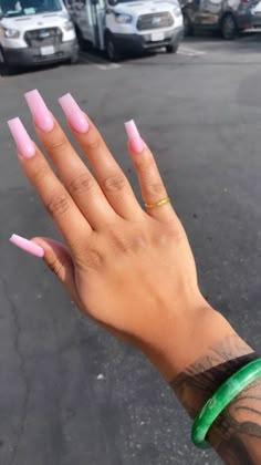 Pink Neutral Acrylic Nails, Pink Gel Acrylics, Pink Acrylic Nails No Designs, Acrylic Nails Long Square Pink, Pretty Square Nails Pink, Simply Acrylic Nails Coffin, Acrylic Pink Powder Nails, Shear Pink Acrylic Nails, Light Pink Nails Acrylic Square