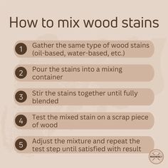 how to mix wood stains info sheet with instructions on how to mix wood stains in minutes