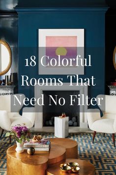 Bold Color Interior, Bold Family Room, Living Room Designs Jewel Tones, Jewel Tone Sitting Room, Bright And Moody Decor, Deep Blue Living Room Ideas, Neutral Living Room With Jewel Tone Accents, Bold Paint Colors For Living Room, Sophisticated Colorful Living Room