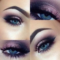 Eye Makeup For Blue Eyes, Pink Makeup Tutorial, Rosa Make-up, Blue Smokey Eye, Blue Eyes Pop, Trendy Eyeshadow, Makeup For Blue Eyes