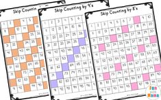 two printable calendars with numbers for each month and the same number as one