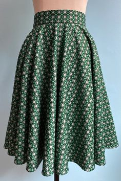 Green Dot Circle Skirt by Heart of Haute – Modern Millie Modern Millie, Mori Girl Fashion, Green Dot, Mori Girl, Dark Background, Green Skirt, Girl Style, Circle Skirt, Green Light