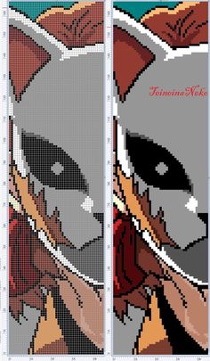 an image of the batman and catwoman cross stitching pattern for a bookmark