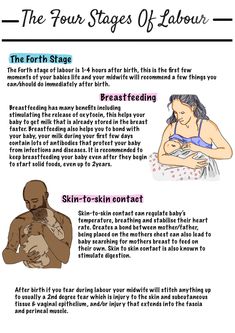 the four stages of laborour info sheet with instructions on how to wash your hands