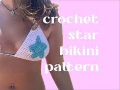 Crochet star bikini pattern  Fully adjustable and can be personalised to every body shape and size. Detailed instructions with images and examples. Can use any yarn and hook size too.  Pattern uses US crochet terms. Super flattering bikini top perfect for beach or pool. I get so many compliments on this top every time I wear it so I thought I would create a pattern. Feel free to reach out as I would love to see your creation!  Any feedback would also be greatly appreciated. p.s. remember SPF! Crochet Star, Crochet Terms, Crochet Stars, Body Shape, Top Pattern, P S, Body Shapes, Beauty Book, Etsy Accessories