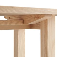 a close up view of the top of a wooden table