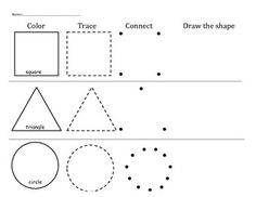 a worksheet with different shapes and lines