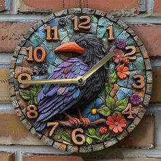 Gothic Crow Wall Clock Dark Raven Wall Clock-MoonChildWorld Gothic Clock, Raven Decor, Wall Art Dark, Shoe Wall, Gothic Wall Art, Gothic Design, Art Dark, Diy Clock, Valentines For Boys