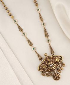 Dollar Chain, Nakshi Jewellery, Antique Haram, Radha Kishan, Pearl Mala, Temple Jewelry Necklace, Gold Jewelry Outfits