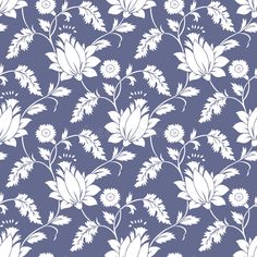 a blue and white floral background