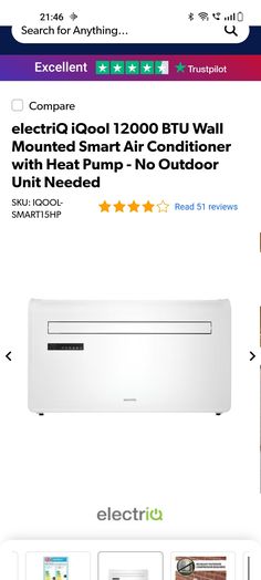 an appliance for electric appliances is displayed on the store's web page