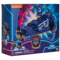 the paw patrol vehicle is in its box