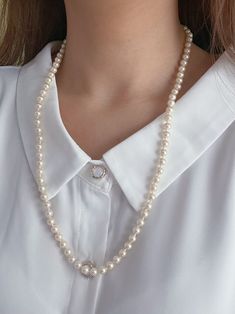 Classic Long Pearl Necklace With Charm, Classic Long Pearl Necklace, Classic Wedding Necklace With Lobster Clasp, Classic Pearl Necklace With Lobster Clasp And Round Beads, Classic Pearl Necklace With Lobster Clasp, Classic Beaded Necklace With Pearl Pendant, Classic Long Pearl Necklace With Pendant, Classic Single Strand Beaded Necklaces For Formal Occasions, Classic Single Strand Beaded Necklace For Formal Occasions