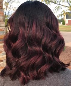 Merlot Balayage, Burgundy Balayage, Burgundy Highlights, Auburn Balayage, Maroon Hair, Balayage Hair Blonde