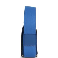 This Geta is in Bleu France chevre leather with palladium hardware and has tonal stitching, magnetic flap closure and adjustable shoulder strap.The interior is lined with Bleu France leather with one slip pocket on the back wall and two slip pockets on the front wall. Collection: BOrigin: FranceCondition: New and never wornAccompanied by: Hermes box, Hermes dustbag, carebook and feltMeasurements: 8" width x 5.5" height x 2.5" depth; 20" strap Blue Calf Leather Shoulder Bag With Detachable Strap, Blue Calf Leather Shoulder Bag For Evening, Blue Calf Leather Bag With Detachable Strap, Classic Blue Calf Leather Shoulder Bag, Blue Textured Calf Leather Bag, Formal Blue Shoulder Bag With Silver-tone Hardware, Rectangular Epsom Leather Shoulder Bag With Silver-tone Hardware, Modern Bags With Epsom Leather And Leather Trim, Blue Business Shoulder Bag With Palladium Hardware