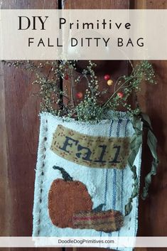 an image of a fall diy primitive bag