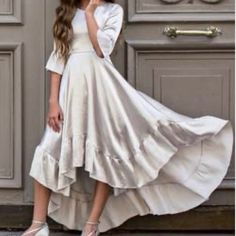 Joyfolie Mayra Dress In Silver Elegant Summer Princess Dress For Confirmation, Elegant Spring Confirmation Dresses, Elegant Long Sleeve Princess Dress For Summer, Elegant Long Sleeve Summer Princess Dress, Spring Confirmation Princess Dress With Ruffles, Joyfolie Dress, Trendy Dresses Summer, Outfits For Girls, Teen Dress