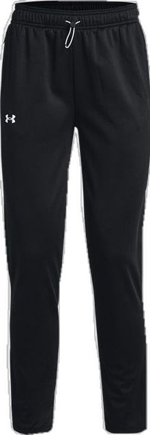 the under armour pants are black and white