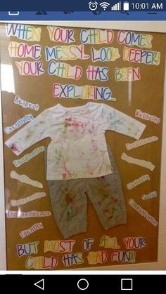 a child's art project is displayed in a frame with words written on it