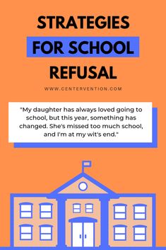 School Refusal Interventions, School Avoidance, Work Strategies, Guidance Office, Principal Ideas, School Refusal, Emotional Learning Activities, School Guidance Counselor, School Counseling Activities