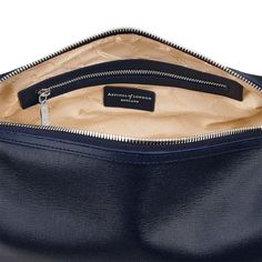 Men's Leather Wash Bag in Navy Saffiano from Aspinal of London Designer Formal Cosmetic Bag Rectangular, Designer Formal Rectangular Cosmetic Bag, Luxury Rectangular Cosmetic Bag For Formal Use, Luxury Rectangular Cosmetic Bag For Formal Occasions, Luxury Formal Rectangular Cosmetic Bag, Luxury Rectangular Cosmetic Bag, Elegant Leather Travel Cosmetic Bag, Elegant Leather Cosmetic Bag For Business, Business Pouch Bag With Smooth Grain