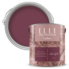 A premium, durable interior emulsion offering the perfect flat matt finish with endless protection for walls and woodwork and unique breatheasy formulation 2.5L Colourfast. Elle Decoration By Crown, Crown Paint, Bedroom Colours, Colour Samples, Crown Paints, Decoration For Ganpati, Elle Decoration, Bedroom Color, Colour Inspiration