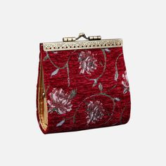 With a nod to the Victorian era, MCW’s freshly combines the classic and elegant design of the traditional carpet bag with a textural and tactile twist.This cute yet functional card wallet is is made with rich chenille carpet fabric, silky lining and kiss lock clasp, it's a perfect addition for your purse, or fits in jean pockets when you are not wanting to carry a bag.Besides credit cards and ID, the card slots can hold business cards or work badge as well, and you can put bills in the 2 deeper Elegant Red Coin Purse With Interior Card Slots, Traditional Carpet, Carpet Fabric, Climbing Rose, Work Badge, Style Carpet, Carpet Bag, Jean Pockets, Red Card