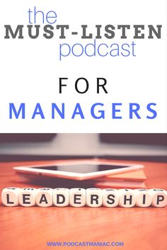 the must - listener podcast for managers with an ipad and scrabble blocks