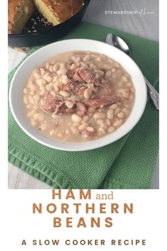 ham and northern beans in a slow cooker recipe