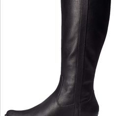 Black Tumbled Leather Women’s Size 7 Calvin Klein Everyday Winter Leather Boots, Calvin Klein Black Boots With Round Toe, Calvin Klein Black Round Toe Boots, Everyday Leather Boots With Round Toe, Calvin Klein Leather Boots Medium Width, Black Textured Leather Boots, Black Leather Wide Calf Moto Boots, Black Leather Moto Boots Medium Width, Casual Wide Calf Leather Moto Boots