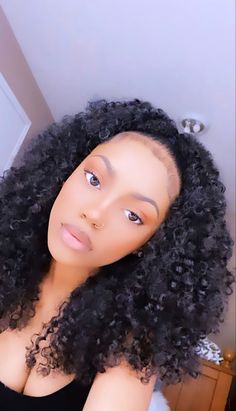 Curly Hairstyles Clip Ins, Mikaria Janae Hairstyles, Mikaria Janae, Big Hair Bands, Natural Curls Hairstyles, Natural Hair Styles Easy, Dope Hairstyles, Face Card, Baddie Hairstyles