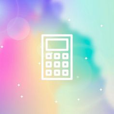 a calculator on a colorful background with stars in the sky and blurry