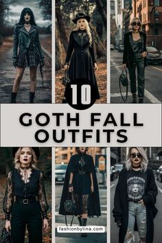 Casual Fall Goth Outfits, Cute Black Fall Outfits, Boho Gothic Outfit, Edgy Fall Work Outfits, Witchy Date Night Outfit, Goth Halloween Outfit, Punk Outfits For Women Gothic Clothing, Styling Fall Outfits, Dark Fall Fashion