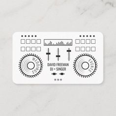 modern minimal black and white dj mix sticker for macbook air pro 13 / 11