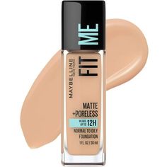 Maybelline Fit Me Matte Liquid Foundation Makeup, 235 Pure Beige, Looking for the perfect foundation fit Maybelline New York's Fit Me Matte Poreless Liquid Foundation is all about fitting your skin tone and texture. Ideal for normal to oily skin types, the matte foundations ultra-lightweight formula features flexible micro-powders to control shine and blur pores throughout the day. With its medium coverage, the liquid foundation leaves a natural finish on the skin that is never flat or cakey. Th Fit Me Matte And Poreless, Foundation With Spf, Makeup Soft, New York Fits, Lightweight Foundation, Oil Free Foundation, Liquid Oil, Maybelline Makeup, Too Faced Foundation