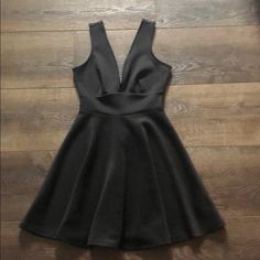 Nwot Black V Neck Dress With Cut Out In The Back. Brand Unknown, Maybe F21? See Photos For Length, Short But Cute! Black V Neck Dress, V Neck Dress, See Photo, Neck Dress, Cut Out, Mini Dress, V Neck, Womens Dresses, Women Shopping