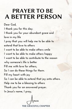 a prayer for a person to be a better person