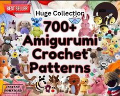 the huge collection of amigurum crochet patterns is featured in this video