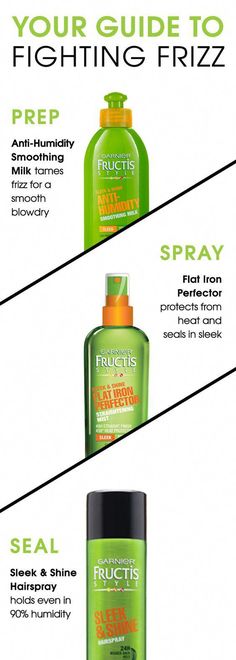 Hair Tips And Tricks, Frizz Hair, Transitioning Hairstyles, Garnier Fructis, Makeup Organization Vanity, Flat Irons, Hair Frizz, Anti Frizz, Hair Shine