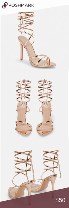 Pointed Rose Gold Lace Up Strap Heels ✩ ∘ ∘ ∘ ∘ ∘ ∘ ∘ ∘ ∘ PLEASE READ ∘ ∘ ∘ ∘ ∘ ∘ ∘ ∘ ✩ ✨ ACCEPTING REASONABLE OFFERS ✨ ↬  Feel free to PM me about prices or pictures. ↬  Comes from a Smoke & Pet Free environment.  ↬  NWOT Rose Gold Laced Up Strap Open Toe Heels. ↬  Does not come in its original box. ↬  Heel: 4.5” ↬  These heeled sandals feature in a rose gold finish with lace up straps and an open toe. Bought from a boutique. ↬ Tagged Missguided for visibility. Missguided Shoes Heels Rose Gold Open Toe Heels For Spring, Spring Rose Gold Sandals For Formal Occasions, Rose Gold Heels For Spring Evening, Rose Gold Heels For Evening In Spring, Formal Rose Gold Sandals For Spring, Spring Formal Rose Gold Sandals, Formal Spring Rose Gold Sandals, Rose Gold Heels For Summer Night Out, Summer Rose Gold Heels For Night Out