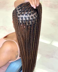 Brown Knotless Braids, Brown Knotless, Braid Inspiration, Braided Cornrow Hairstyles, Cute Box Braids Hairstyles, Box Braids Styling, Braids With Curls