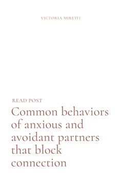 Discover how the anxious partner's yearning for reassurance and validation can overwhelm their significant other, resulting in emotional suffocation rather than closeness. Discover into the world of avoidant partners and explore how their defense mechanisms contribute to emotional unavailability. Becoming aware of your patterns and those of your partner can help you navigate differences with more ease and connection, and communicate with more grace. Dealing With An Avoidant Partner, Dismissive Avoidant Quotes, Dissmive Avoidant, Emotionally Unavailable Partner, Avoiding Communication, Emotional Unavailability, Avoidant Attachment, Attachment Theory, Defense Mechanisms