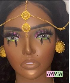 Gold plated Headpiece Jewelry Worn in Ethiopia & Eritrea. Bohemian Gold Tikka For Celebration, Gold Tikka For Party And Festivals, Bohemian Style Tikka For Diwali Party, Bohemian Tikka For Diwali Party, Women Mannequin, Habesha Women, Mannequin Fashion, Jewelry Headpiece, Ethiopian Traditional Dress